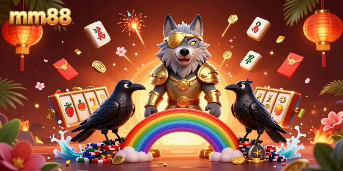 Experience thrilling gameplay at mm88 with an ultra-detailed 3D casino illustration featuring vibrant Norse characters amid exciting gaming elements.