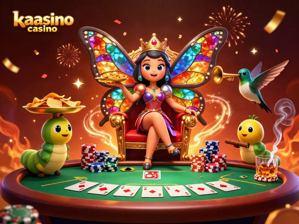 Engage with exciting games at kaasino casino, featuring enchanting characters and vibrant casino elements.