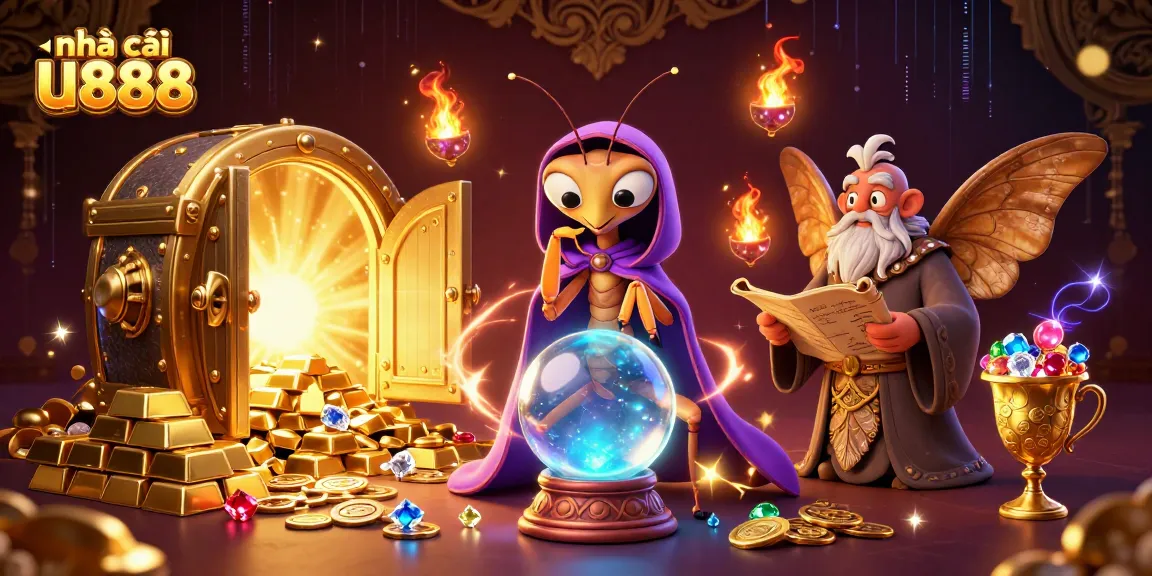 Experience thrilling gaming action at nhà cái u888 with vibrant characters and sparkling treasures.