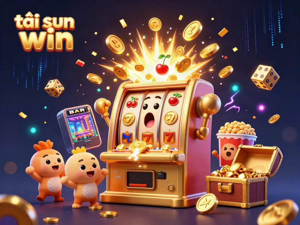 Spin and win with tải sun win on an exciting casino adventure with vibrant slot machines and golden coins!