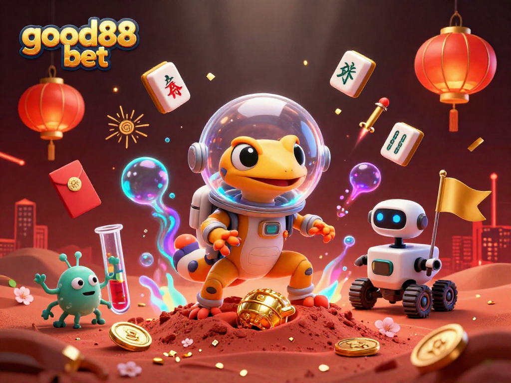 Experience exciting adventures with good88 bet at a Martian casino surrounded by thrilling game elements!