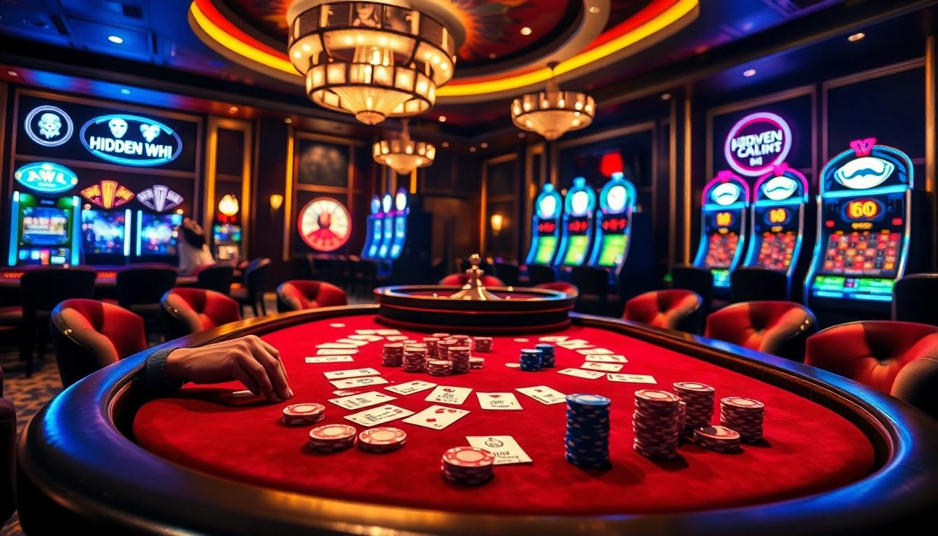 Exciting casino experience showcasing hidden wiki themes at a poker table with vibrant action.