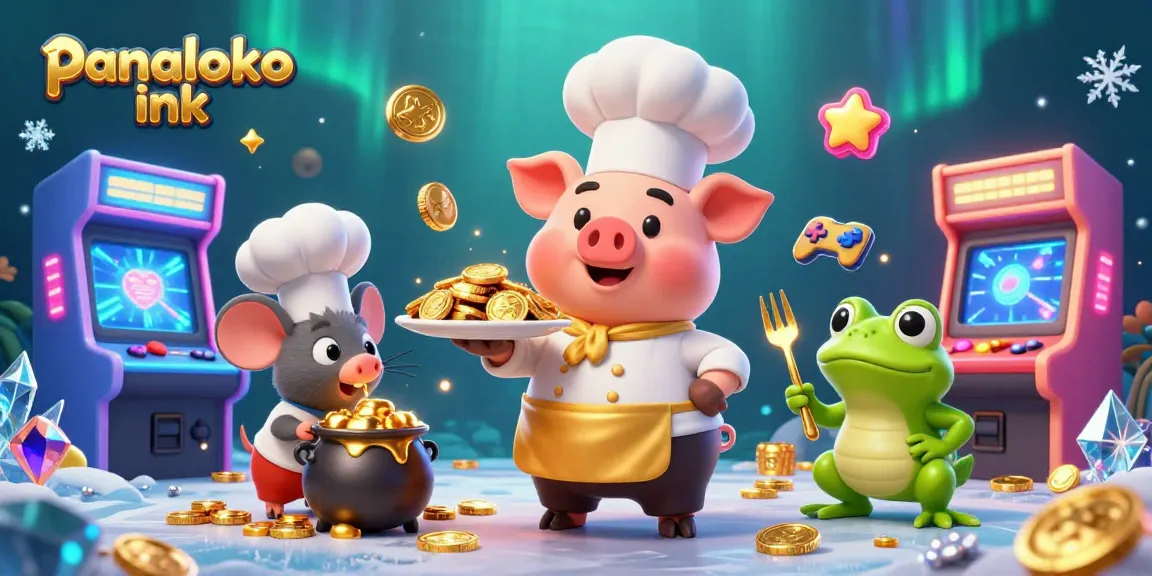 Panaloko ink brings gaming excitement to life with vibrant gold coins and animated characters.