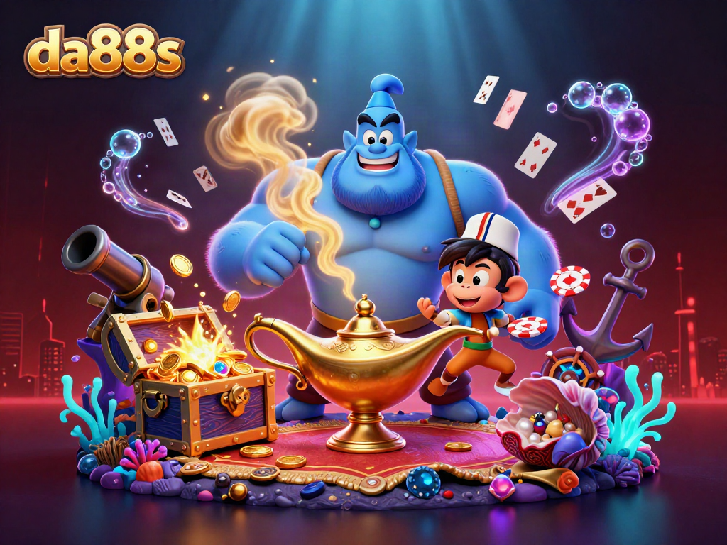 Experience thrilling wins at da88s with dazzling casino elements in a vibrant underwater scene.