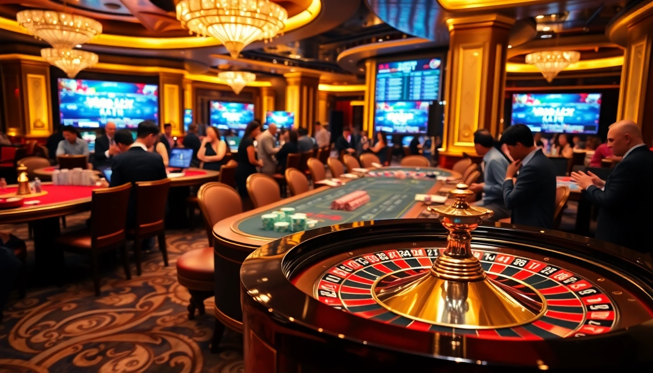 Thrilling casino action at a roulette table capturing the essence of Vào lưới.