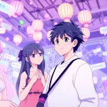 Engaging scene of hentai AI chat with diverse anime characters conversing digitally.