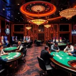 Players enjoying a thrilling poker game in a high-stakes setting while accessing Link GG88.