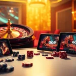 Players enjoying classic games on the Go8 online platform with vibrant casino elements.