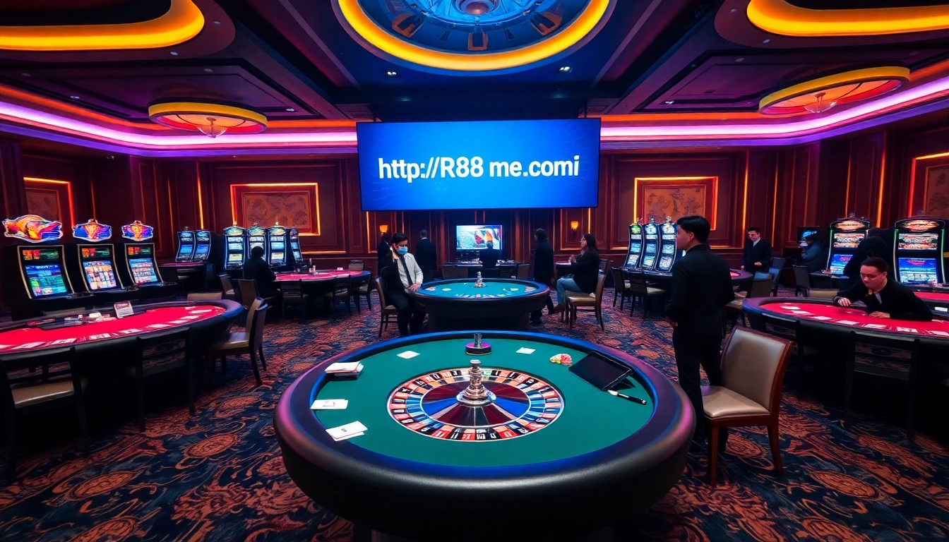 Exciting casino experience at https://rr88me.com/ with vibrant tables and professional gaming atmosphere.