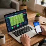 Engaging in sports betting through Sky88 uy tín platform on modern home gaming setup