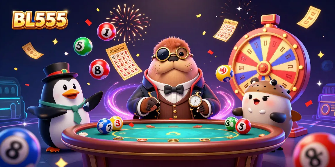 Experience the excitement at BL555 while playing with jolly characters in an underwater casino setting.