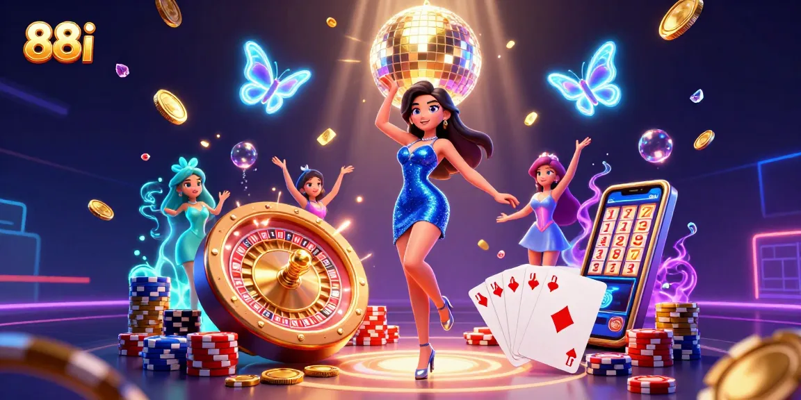 Play and win at 88i with vibrant gaming elements in a rich 3D illustration.