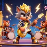 Experience HITCLUB's thrilling gaming excitement with a vibrant 3D casino scene featuring dynamic characters and dazzling treasures.