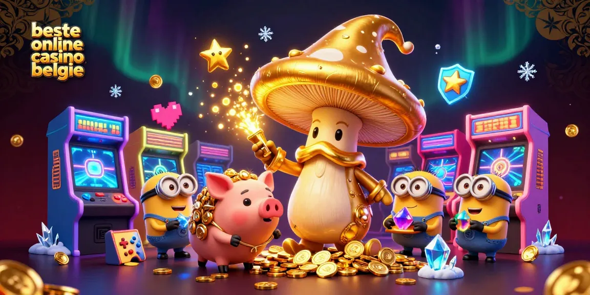 Experience the magic of the beste online casino belgie with vibrant characters and casino elements.