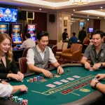 Players enjoying interactive gaming at LC88's premier casino.