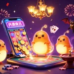 Experience KP88's vibrant casino atmosphere with glowworms illuminating a magical scene of games and excitement.