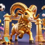 nh88 sets the stage with a golden ram charging through a casino-themed scene, showcasing dynamic betting action.