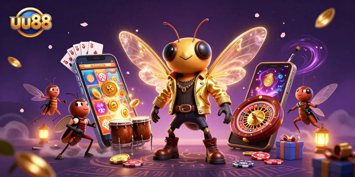 uu88 players enjoy vibrant 3D slot game action with a rock star theme and golden coins
