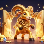 Experience winning at MAN88 with animated golden ram charging through treasure vaults and riches.
