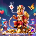 Engage with the vibrant allure of MAN88 through this colorful casino-themed illustration showcasing unique gaming elements.
