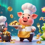 Panaloko ink brings gaming excitement to life with vibrant gold coins and animated characters.
